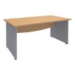 3253310105515-Bureau droit DUAL - L160 - Pieds Alu - plateau imitation Hêtre-P_400009011_1-0