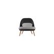 Fauteuil COCOON - Pied en hêtre massif - gris et noir