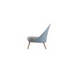 Fauteuil COCOON - Pied en hêtre massif - gris et bleu