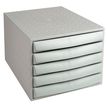 0404000100355-Exacompta The Box - Module de classement fermé 5 tiroirs - gris lumière-P_400010035_1-0