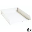 Exacompta - 6 Corbeilles à courrier C4 - blanc