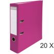 Exacompta - 20 Classeurs à levier - Dos 80 mm - A4 - framboise