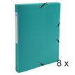 Exacompta Opak - 8 Boîtes de classement - dos 25 mm - vert