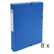 Exacompta Opak - 8 Boîtes de classement - dos 40 mm - bleu clair