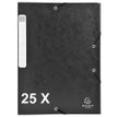 Exacompta - 25 Boîtes de classement en carte lustrée - dos 25 mm - noir (livrées à plat)