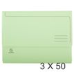 Exacompta Super 210 - 3 Paquets de 50 Chemises poche à soufflet - vert clair
