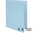 3288584216063-Exacompta Forever - 5 Paquets de 100 Chemises à bord décalé - 170 gr - bleu clair-P_400010931_1-0