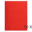 Exacompta Forever - 50 Chemises imprimées 2 rabats - 290 gr - rouge