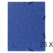 Exacompta - 25 Chemises à 3 rabats imprimées - A4 - bleu
