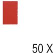 Exacompta - 50 Chemises recyclées sans rabat - A4 - rouge
