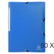 Exacompta Opak - 50 Chemises à 3 rabats polypro - A4 - bleu