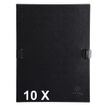 Exacompta N'clip - 10 Chemises extensibles 1 rabat - noir