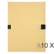 Exacompta N'clip - 10 Chemises extensibles 1 rabat - mastic