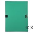 Exacompta - 10 Chemises extensibles à sangle avec rabat en pied - vert
