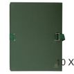 Exacompta - 10 Chemises extensibles à sangle avec rabat papier - vert foncé