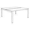 0404000122036-Bureau Bench IRIS - L180 cm - Plan de départ - Pieds aluminium - plateau imitation Erable-P_400012203_8-4
