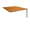 Bureau Bench IRIS - L160 cm - Plan suivant - Pieds aluminium - plateau imitation Merisier