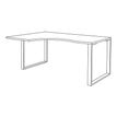 0404000123262-Bureau compact LOFTER - L160 cm - Retour à gauche - Plateau Blanc - pied Carbone - (pied de renfort obligat-P_400012326_4-1