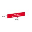 Plaque boîte à lettres personnalisée avec votre texte - 100 x 20 mm - rouge - adhésivée prête à poser