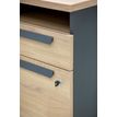 3483601088894-Caisson mobile ARCADE - Profondeur 60 cm - 2 tiroirs/1 niche - chêne/anthracite-P_400013549_3-2