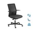 Fauteuil de bureau EQUIS - accoudoirs en option - dossier anthracite siège noir