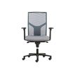 Fauteuil de bureau ATIKA - accoudoirs en option - blanc/noir (dossier résille)