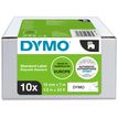 DYMO D1 - Pack de - 10 rubans d'étiquetage - noir/blanc- 12mm x 7m