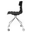 3700339877188-Chaise JUNE - pieds métal avec roulette - coque noire--2