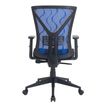 3397701635875-Fauteuil de bureau MARVIN - Accoudoirs réglables - noir et bleu--1