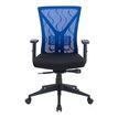 3397701635875-Fauteuil de bureau MARVIN - Accoudoirs réglables - noir et bleu--3