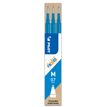 Pilot Frixion Ball - 3 Recharges pour rollers effaçables - 0,7 mm - bleu ciel
