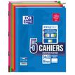 3020120156460-Oxford Easybook - Lot de 5 cahiers polypro 24 x 32 cm - 96 pages - grands carreaux (Seyes) - couleurs a--0