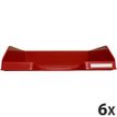 Exacompta COMBO Glossy - 6 Corbeilles à courrier rouge carmin
