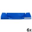 9002493110892-Exacompta COMBO Glossy - 6 Corbeilles à courrier bleu glacé--0