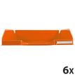 Exacompta COMBO Glossy - 6 Corbeilles à courrier orange