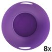 Exacompta Ecobin - 8 Corbeilles à papier 15L - violet translucide