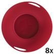 Exacompta Ecobin - 8 Corbeilles à papier 15L - rouge carmin