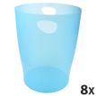 Exacompta Ecobin - 8 Corbeilles à papier 15L - turquoise translucide