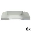 9002493011540-Exacompta COMBO - 6 Corbeilles à courrier granit--0