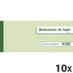 Exacompta - 10 Manifolds Carnets de quittances de loyer - 10,1 x 16,5 cm