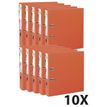 Exacompta Prem'Touch - 10 Classeurs à levier - Dos 80 mm - A4 Maxi - pour 600 feuilles - orange