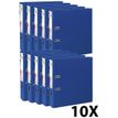 Exacompta Prem'Touch - 10 Classeurs à levier - Dos 80 mm - A4 Maxi - pour 600 feuilles - bleu foncé