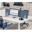 Écran de séparation acoustique pour bureau (sans support de fixation) - L80 x H43 cm - bleu chiné
