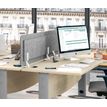 3253310169593-Écran de séparation acoustique pour bureau (sans support de fixation) - L80 x H43 cm - gris chiné--0