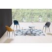 3660141226256-Table basse LAZY - L60,5 x P50 x H45 cm - pieds acier noir - plateau blanc--2