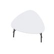 3660141226256-Table basse LAZY - L60,5 x P50 x H45 cm - pieds acier noir - plateau blanc--0