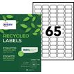 Avery - 6500 Étiquettes adresse recyclées blanches - 38,1 x 21,2 mm - Impression laser - réf LR7651-100