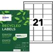 Avery - 2100 Étiquettes adresse recyclées blanches - 38,1 x 63,5 mm - Impression laser - réf LR7160-100