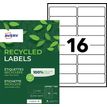 Avery - 1600 Étiquettes adresse recyclées blanches - 33,9 x 99,1 mm - Impression laser - réf LR7162-100