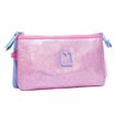 Trousse rectangulaire MARSHMALLOW Sparkly blue - 3 compartiments - Kid'Abord